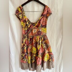 Free People dress, “Boho Summer Print Dress". Size 2